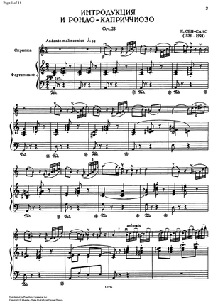 Introduction and Rondo capriccioso a minor Op.28 - Score