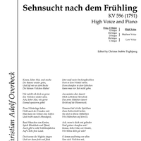 Sehnsucht nach dem Frühling KV596