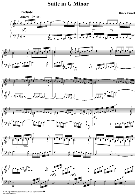 Suite No. 2 in G Minor