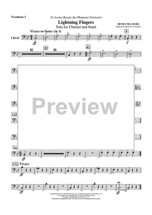 Lightning Fingers - Solo for Clarinet and Band - Trombone 3