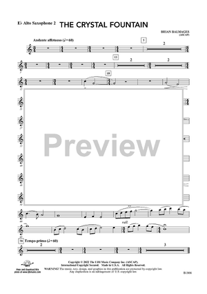 The Crystal Fountain - Eb Alto Sax 2