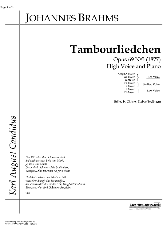 Tambourliedchen Op.69 No. 5