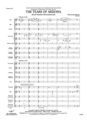 The Tears of Arizona (Pearl Harbor Remembered) - Score