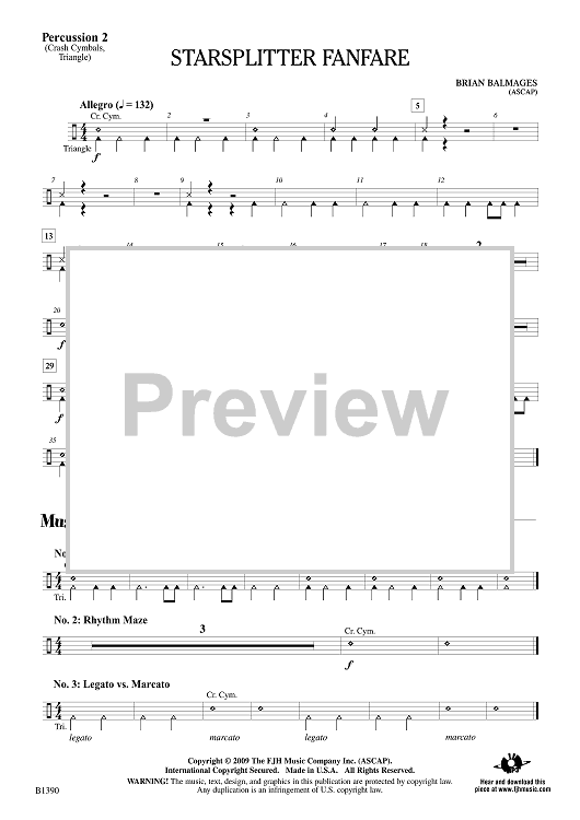 Starsplitter Fanfare - Percussion 2