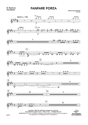 Fanfare Forza - Eb Baritone Sax