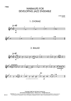 Warm-ups for Developing Jazz Ensemble - F Horn
