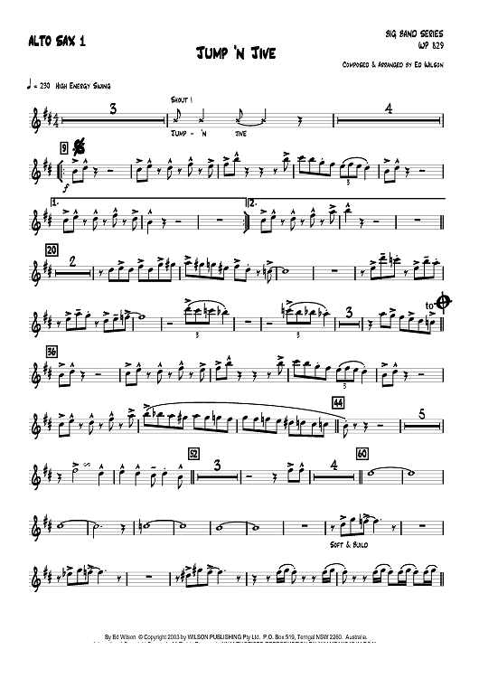 Jump 'n Jive - Alto Sax 1