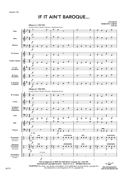 If It Ain’t Baroque - Score