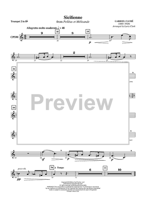 Sicilienne - Trumpet 2 in B-flat