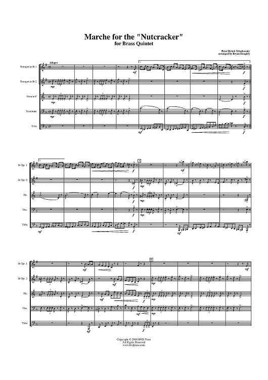 Suite from ''The Nutcracker''. Marche - Score