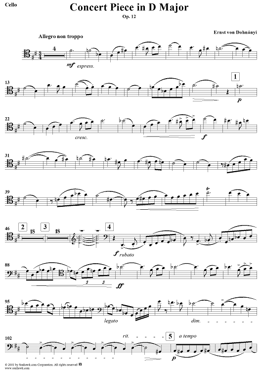 Concert Piece, Op. 12 - Cello