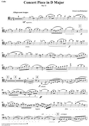 Concert Piece, Op. 12 - Cello