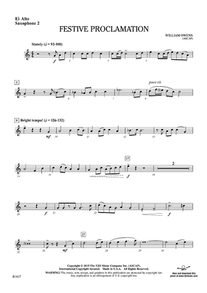 Festive Proclamation - Eb Alto Sax 2