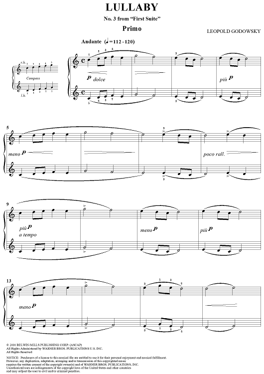 First Suite, No. 3: Lullaby