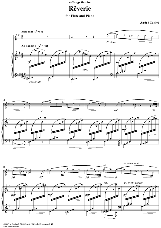 Rêverie - Piano Score