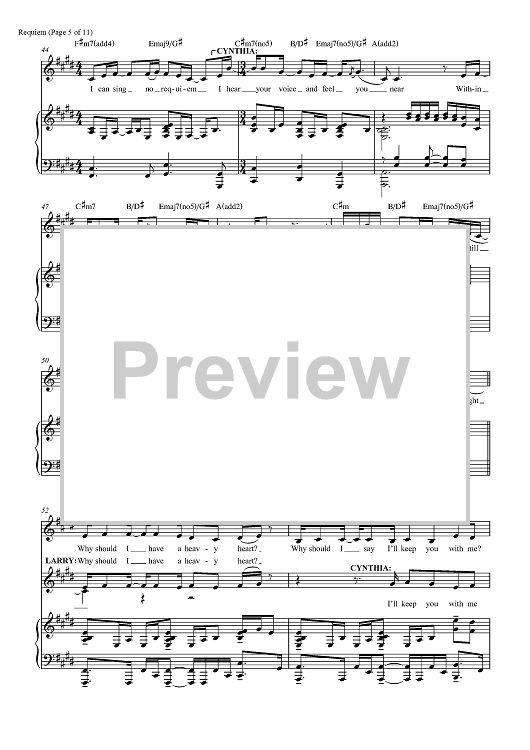 Requiem - from Dear Evan Hansen' Sheet Music for Piano/Vocal/Chords ...