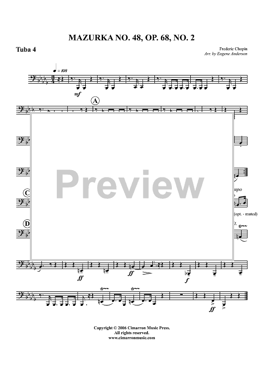 Mazurka No. 48, Op. 68, No. 2 - Tuba 4