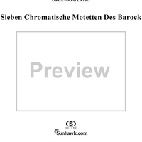 Sieben Chromatische Motetten Des Barock, vol.14, I