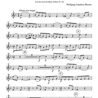 Alleluia - from the motet Exsultate, Jubilate, K. 165 - Part 2 Flute, Oboe or Violin