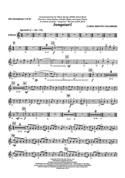 Beginning Band Blues- alto sax - Concert Band - Digital Sheet Music