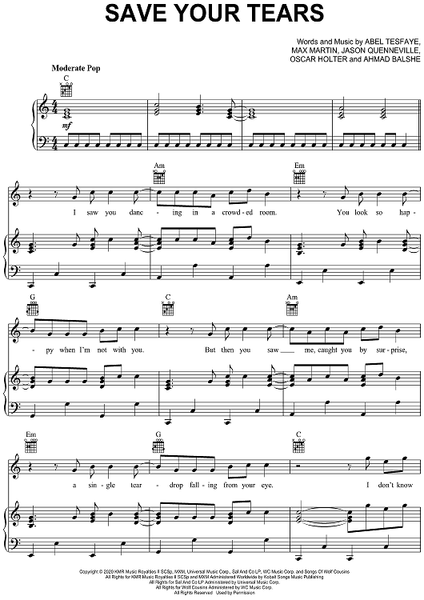 Sacrifice-The Weeknd- Free Piano Sheet Music & Piano Chords