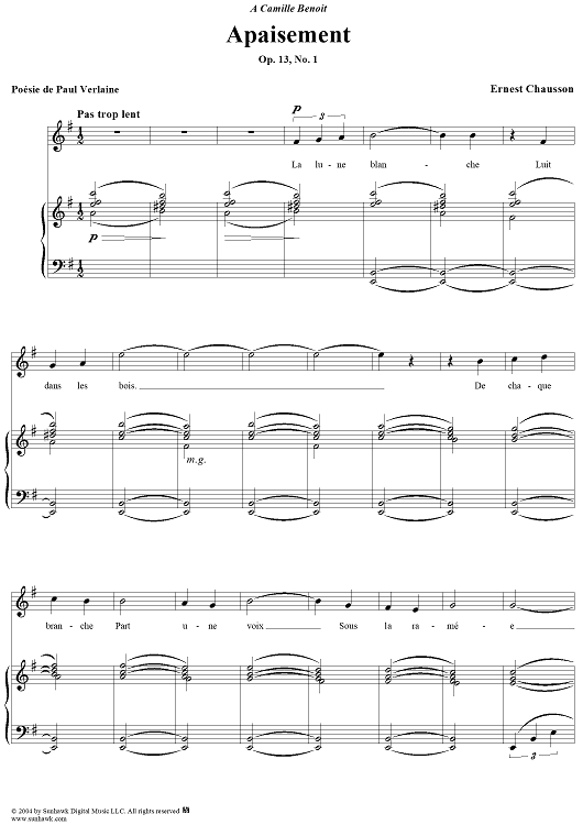 Apaisement, Op. 13, No. 1