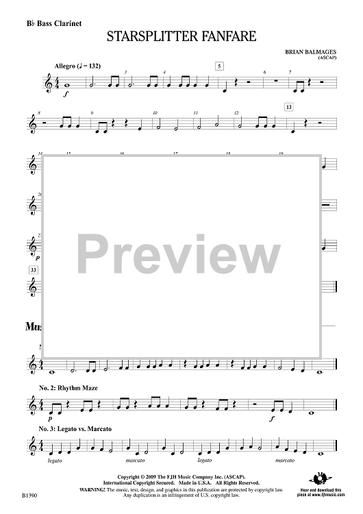 Starsplitter Fanfare - Bb Bass Clarinet